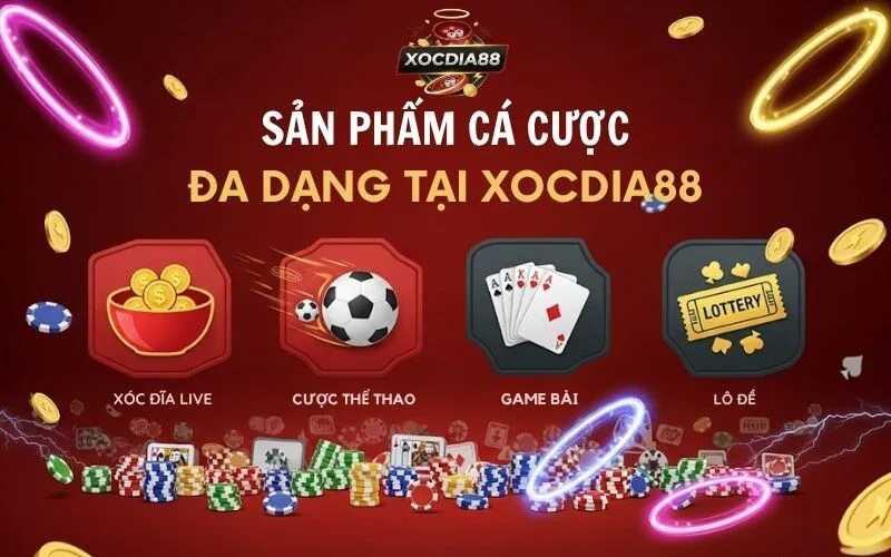 Sản Phẩm Cá Cược Đa Dạng tại Xocdia88